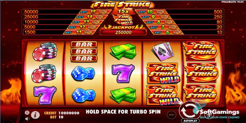 Sức nóng từ những vòng quay lửa tại fire strike của mana88